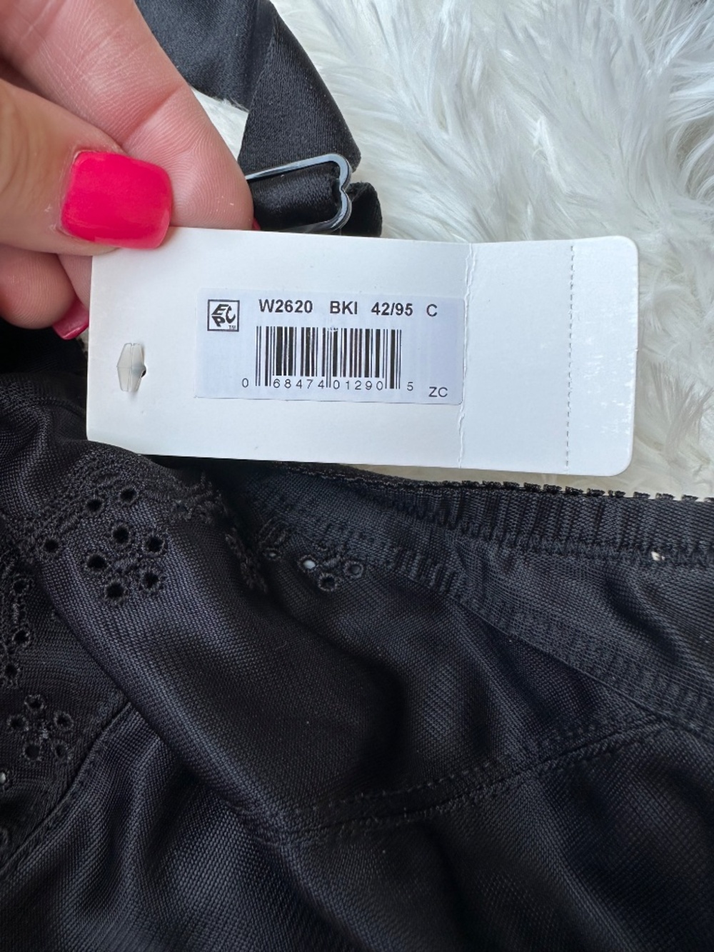 WonderBra W2620 Wireless Full Support Bra Black 42C 95C New in Box - Picture 3 of 4